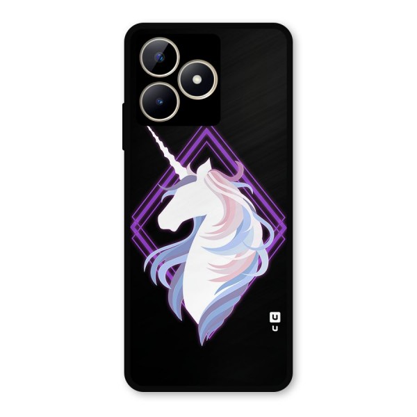 Cute Unicorn Illustration Metal Back Case for Realme Narzo N53
