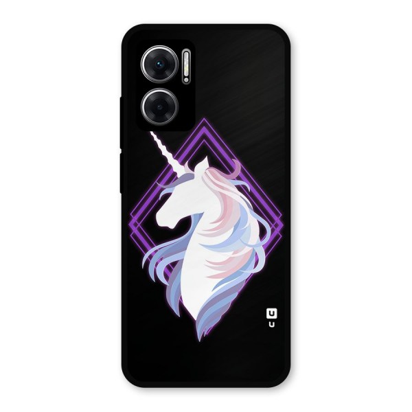 Cute Unicorn Illustration Metal Back Case for Redmi 11 Prime 5G