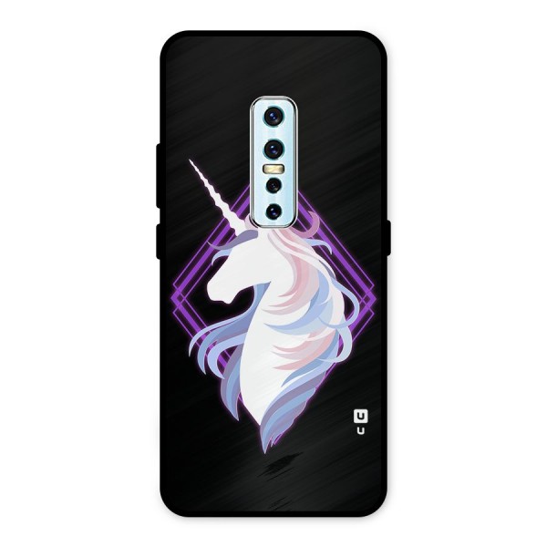 Cute Unicorn Illustration Metal Back Case for Vivo V17 Pro