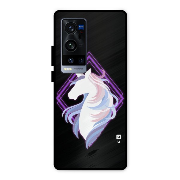 Cute Unicorn Illustration Metal Back Case for Vivo X60 Pro Plus