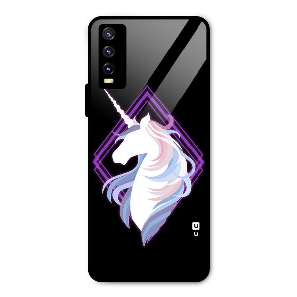 Cute Unicorn Illustration Metal Back Case for Vivo Y20