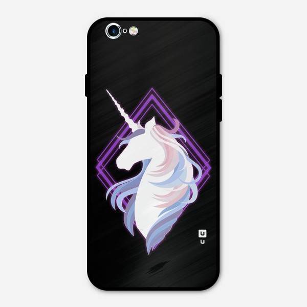 Cute Unicorn Illustration Metal Back Case for iPhone 6 6s