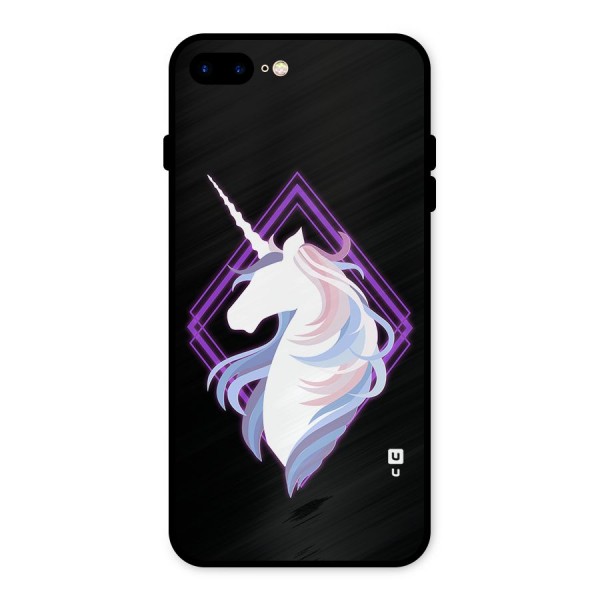 Cute Unicorn Illustration Metal Back Case for iPhone 7 Plus