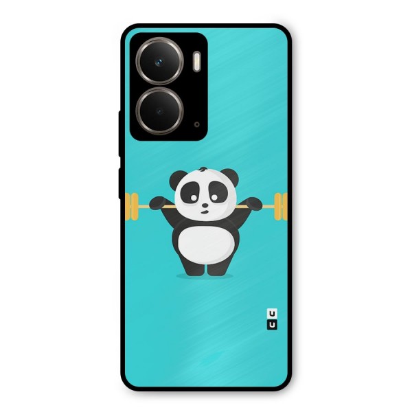 Cute Weightlifting Panda Metal Back Case for Realme P3