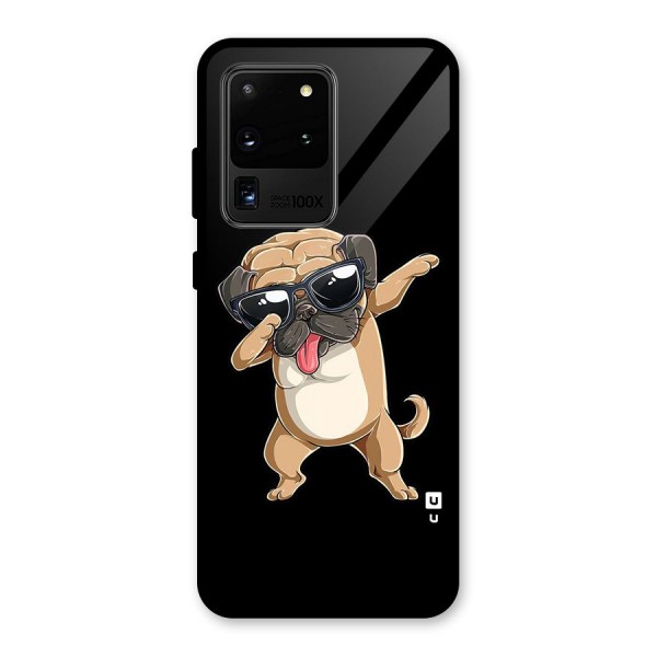 Dab Cool Dog Glass Back Case for Galaxy S20 Ultra