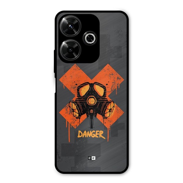 Danger Mask Metal Back Case for Poco M6 Plus