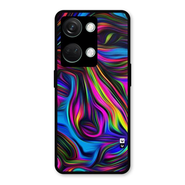 Dark Colorful Oil Abstract Metal Back Case for OnePlus Nord 3