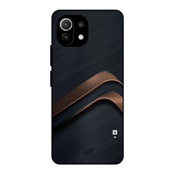 Dark Gold Stripes Metal Back Case for Mi 11 Lite