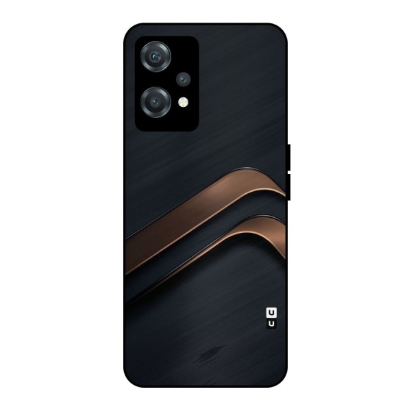 Dark Gold Stripes Metal Back Case for OnePlus Nord CE 2 Lite 5G