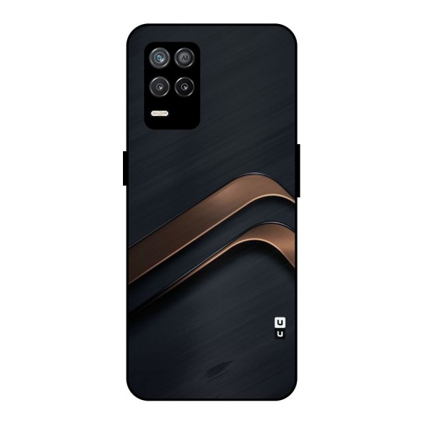 Dark Gold Stripes Metal Back Case for Realme 8 5G