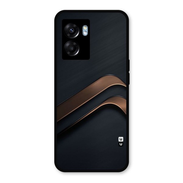 Dark Gold Stripes Metal Back Case for Realme Narzo 50 5G