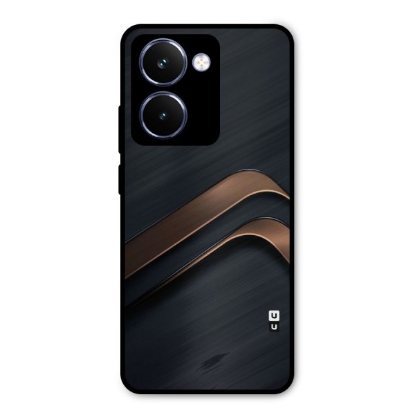 Dark Gold Stripes Metal Back Case for Realme P3 Ultra
