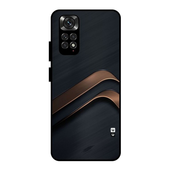 Dark Gold Stripes Metal Back Case for Redmi Note 11 Pro