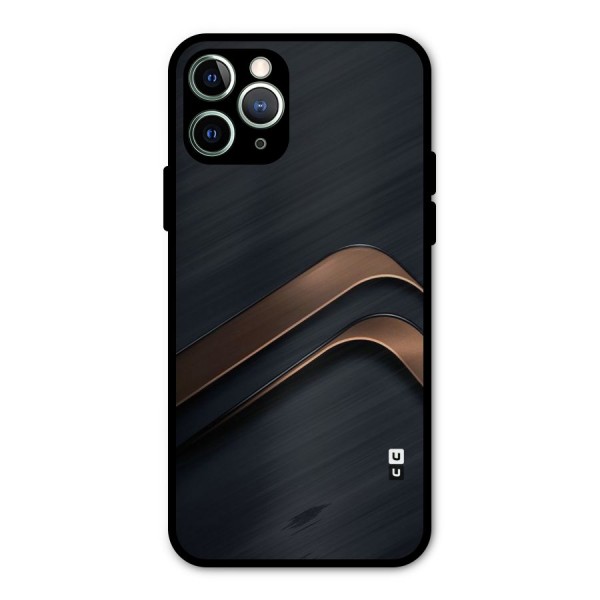 Dark Gold Stripes Metal Back Case for iPhone 11 Pro Max