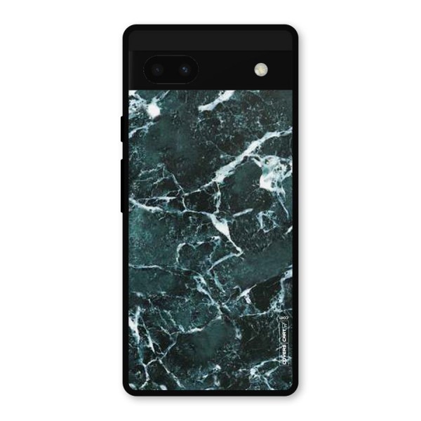 Dark Green Marble Metal Back Case for Google Pixel 6a