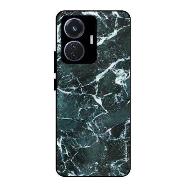 Dark Green Marble Metal Back Case for iQOO Z6 44W