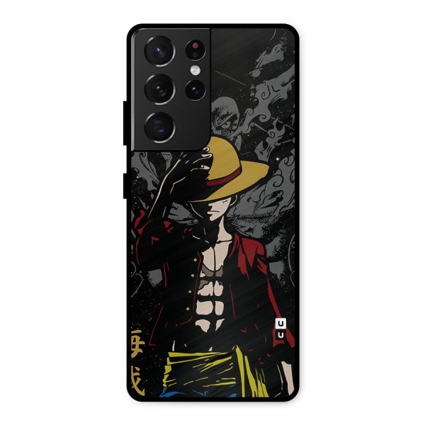 Dark Luffy Art Metal Back Case for Galaxy S21 Ultra 5G