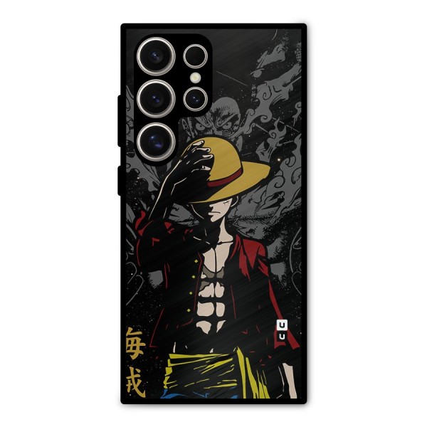 Dark Luffy Art Metal Back Case for Galaxy S24 Ultra