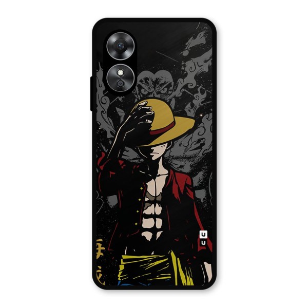 Dark Luffy Art Metal Back Case for Oppo A17