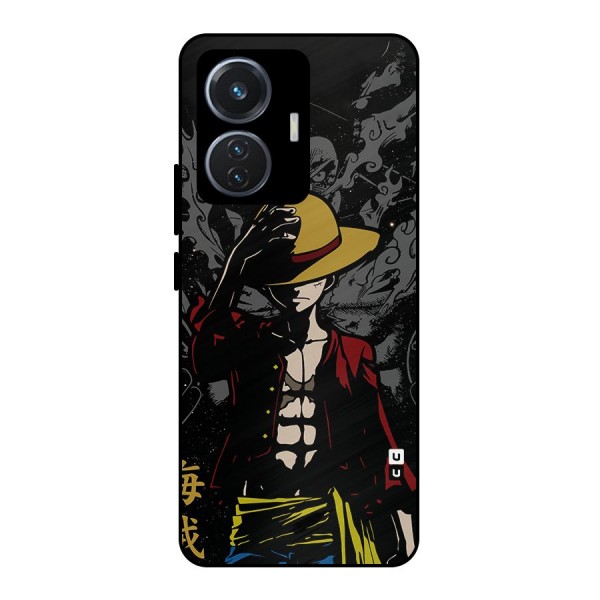 Dark Luffy Art Metal Back Case for Vivo T1 44W