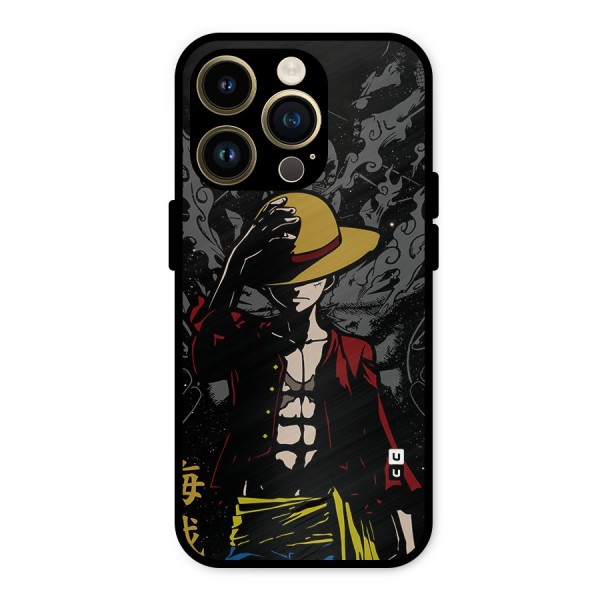 Dark Luffy Art Metal Back Case for iPhone 14 Pro