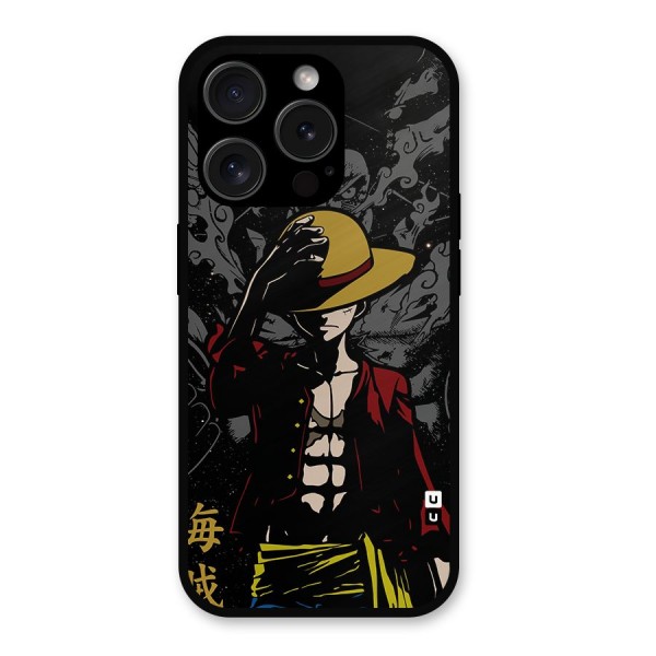 Dark Luffy Art Metal Back Case for iPhone 15 Pro