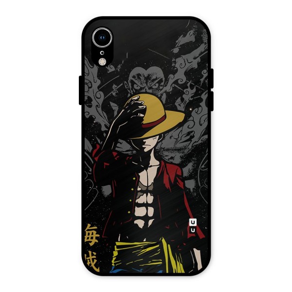 Dark Luffy Art Metal Back Case for iPhone XR