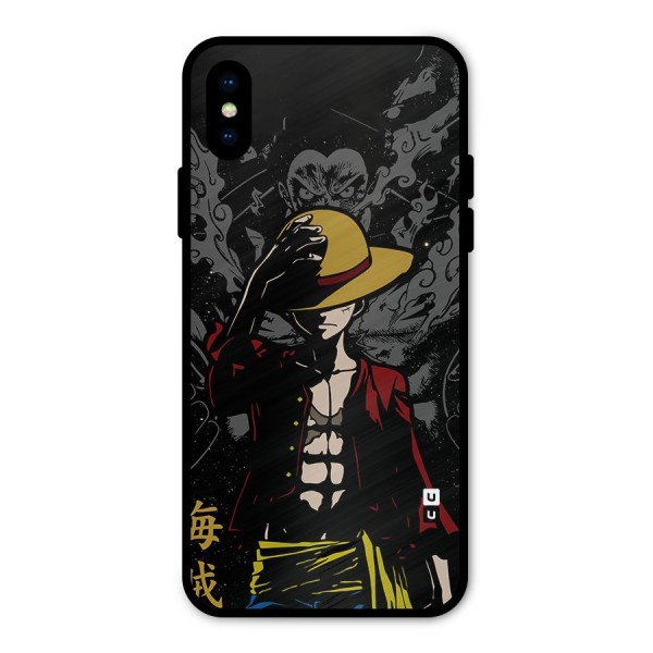 Dark Luffy Art Metal Back Case for iPhone XS