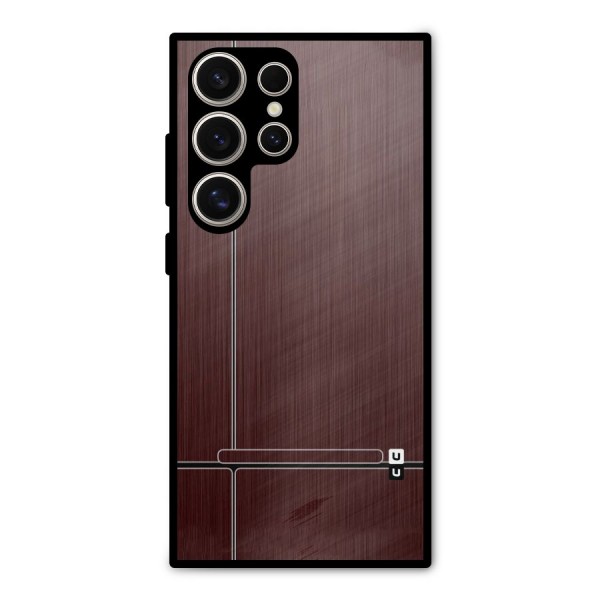 Dark Maroon Classic Design Metal Back Case for Galaxy S24 Ultra