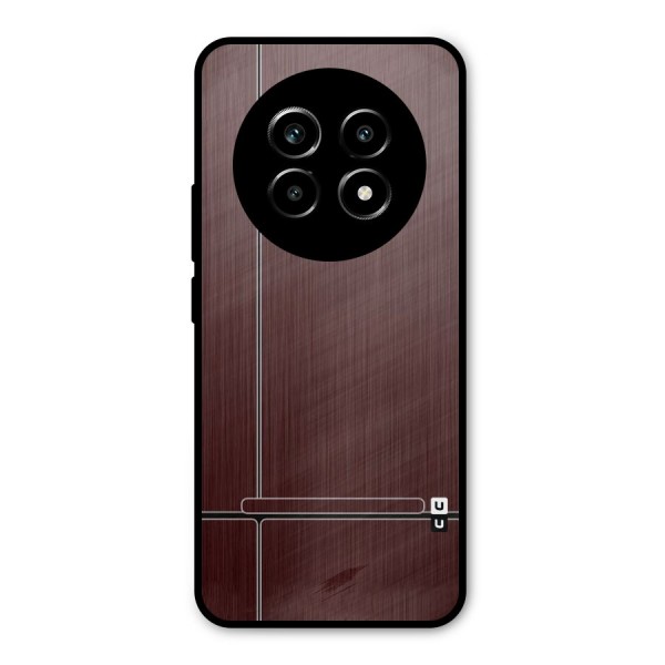 Dark Maroon Classic Design Metal Back Case for Realme 13 Pro