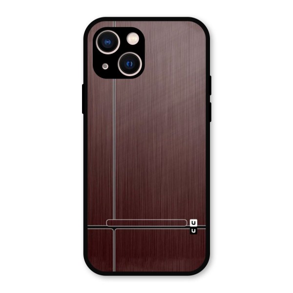 Dark Maroon Classic Design Metal Back Case for iPhone 13