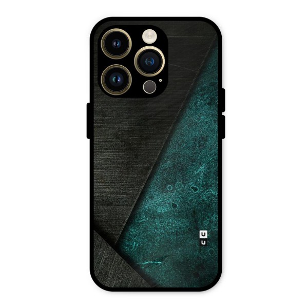 Dark Olive Green Metal Back Case for iPhone 14 Pro
