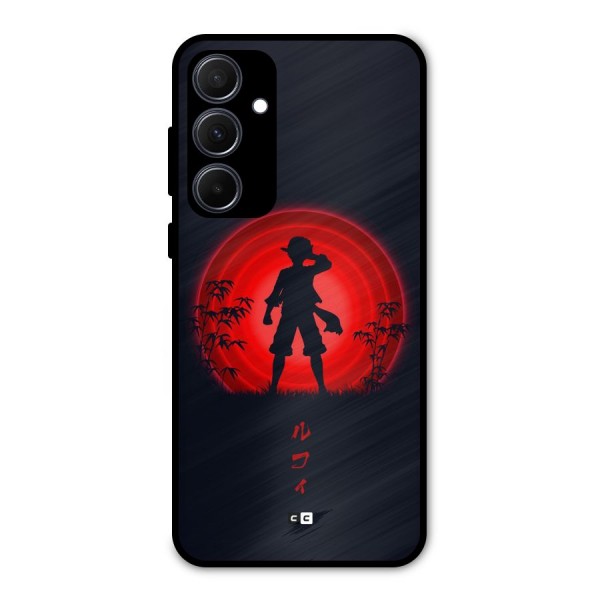 Dark Red Luffy Metal Back Case for Galaxy A35