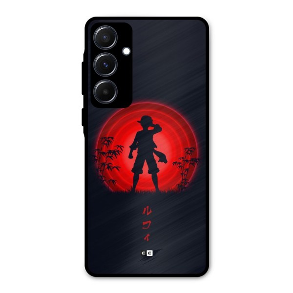 Dark Red Luffy Metal Back Case for Galaxy A55