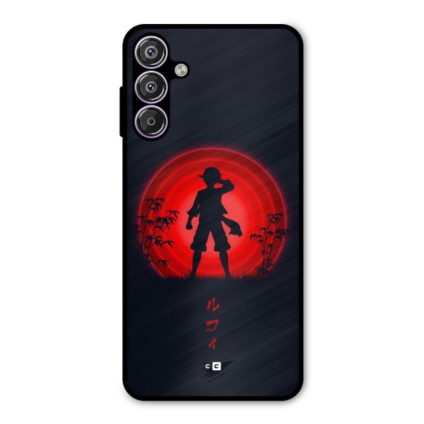 Dark Red Luffy Metal Back Case for Galaxy F15