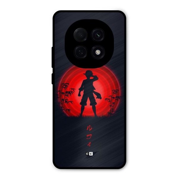 Dark Red Luffy Metal Back Case for Oppo F29 Pro