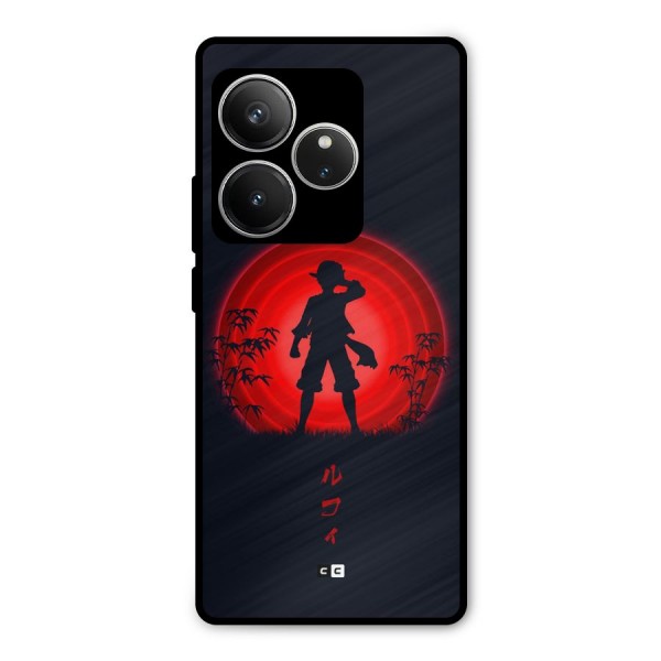 Dark Red Luffy Metal Back Case for Realme GT 6
