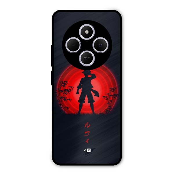 Dark Red Luffy Metal Back Case for Redmi A4