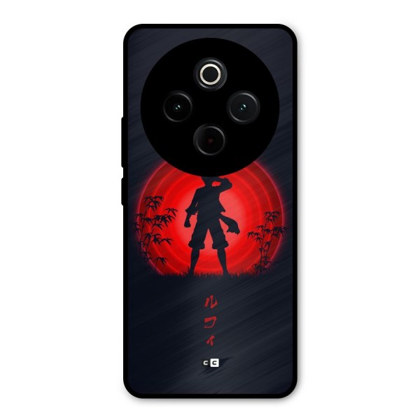 Dark Red Luffy Metal Back Case for Vivo T4