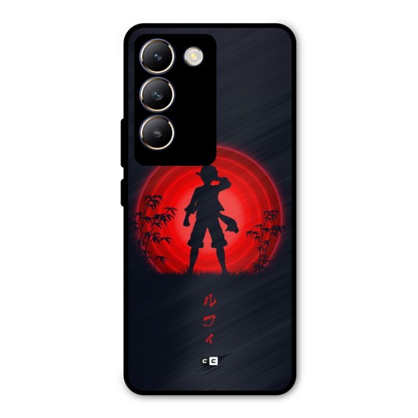 Dark Red Luffy Metal Back Case for Vivo Y200e