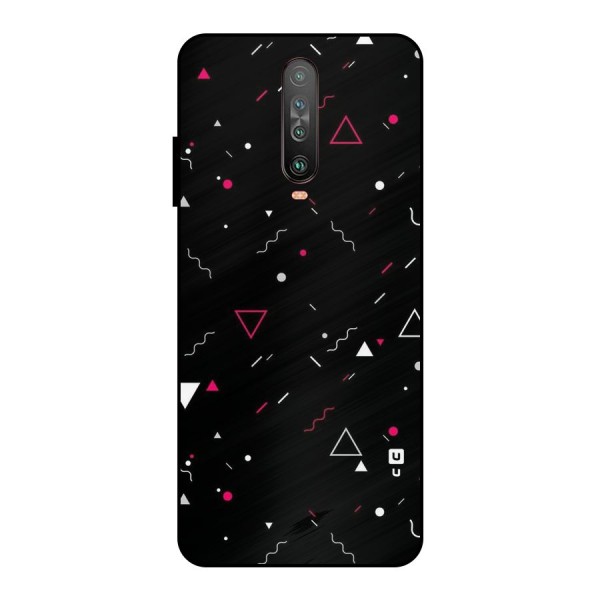 Dark Shapes Design Metal Back Case for Poco X2