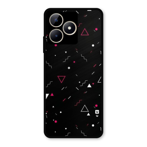 Dark Shapes Design Metal Back Case for Realme C53