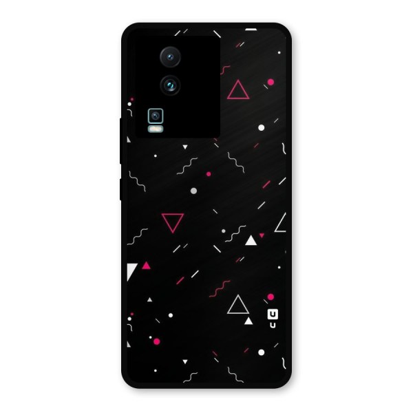 Dark Shapes Design Metal Back Case for iQOO Neo 7