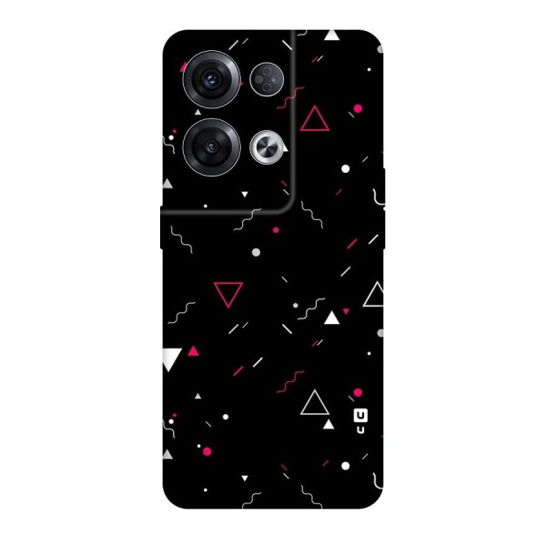 Dark Shapes Design Original Polycarbonate Back Case for Oppo Reno8 Pro 5G