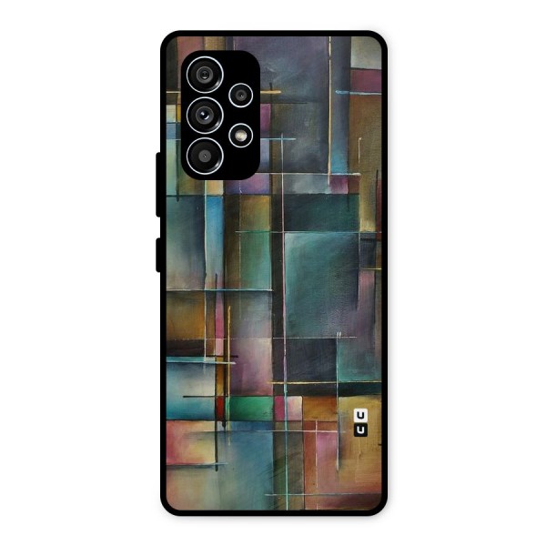 Dark Square Shapes Metal Back Case for Galaxy A53 5G