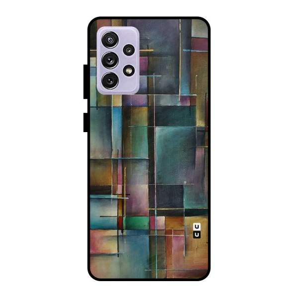 Dark Square Shapes Metal Back Case for Galaxy A72