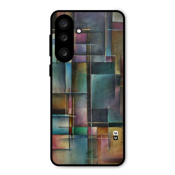Dark Square Shapes Metal Back Case for Galaxy M56