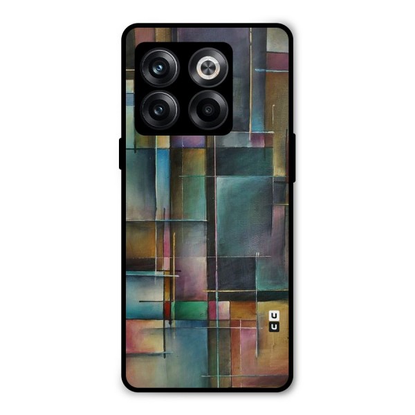 Dark Square Shapes Metal Back Case for OnePlus 10T