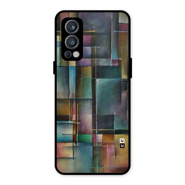 Dark Square Shapes Metal Back Case for OnePlus Nord 2 5G