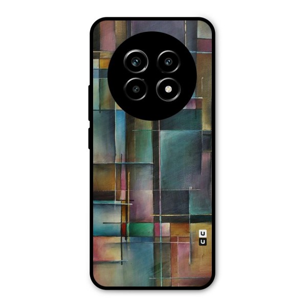 Dark Square Shapes Metal Back Case for Realme 13 Pro